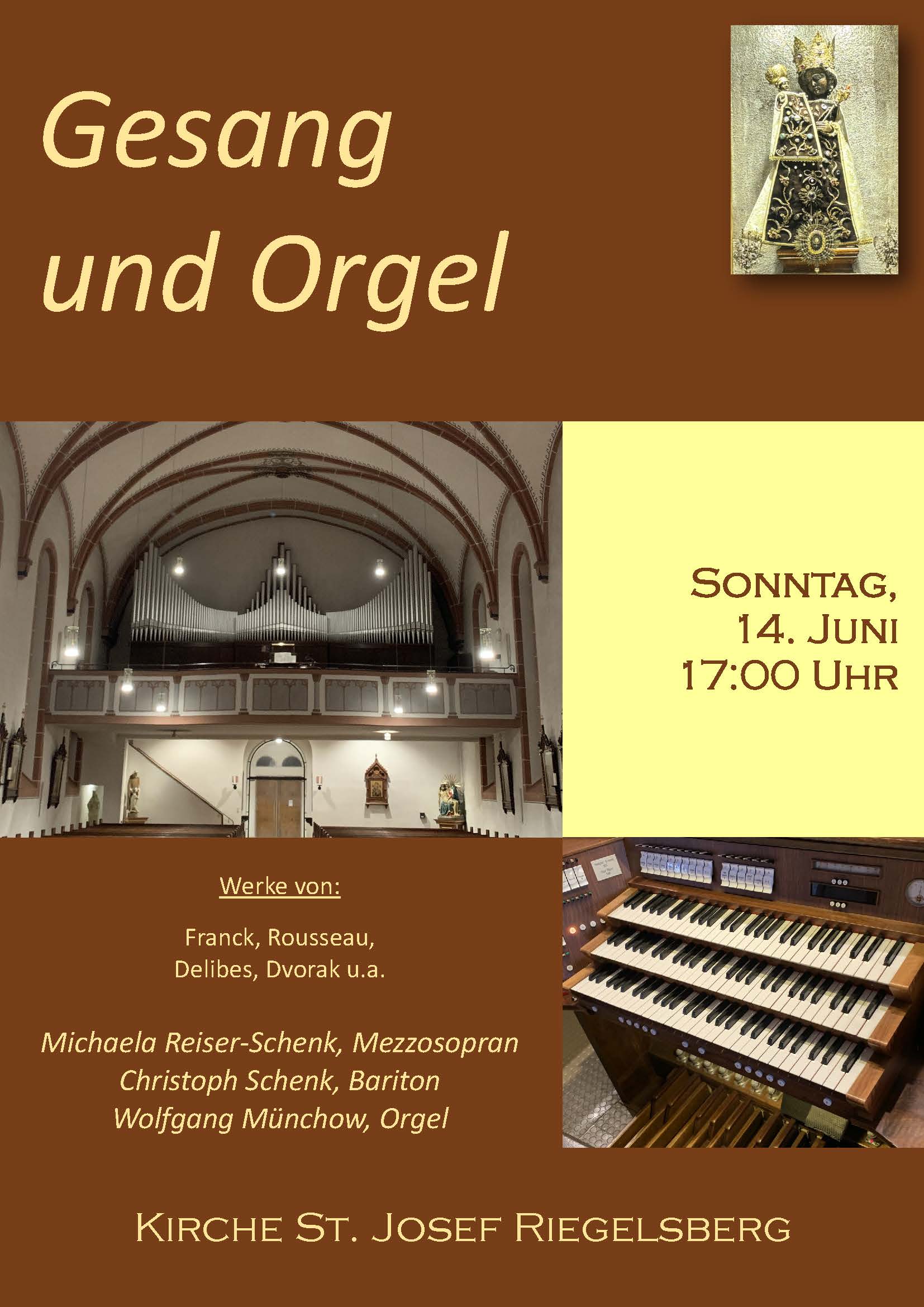 Das Plakat zeigt: Orgelempore und Spieltisch (c) WM Das Plakat zeigt: Orgelempore und Spieltisch
