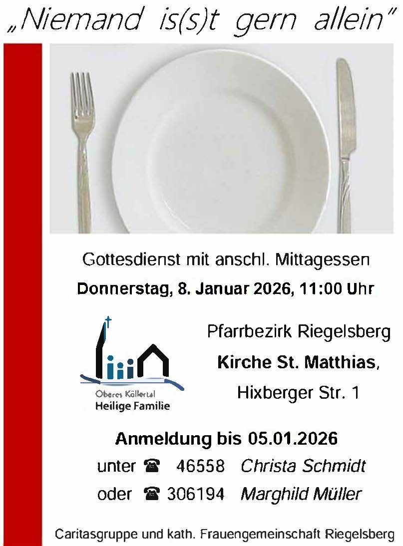 Ein Teller mit Besteck, Einladung zum gemeinsamen Mittagessen