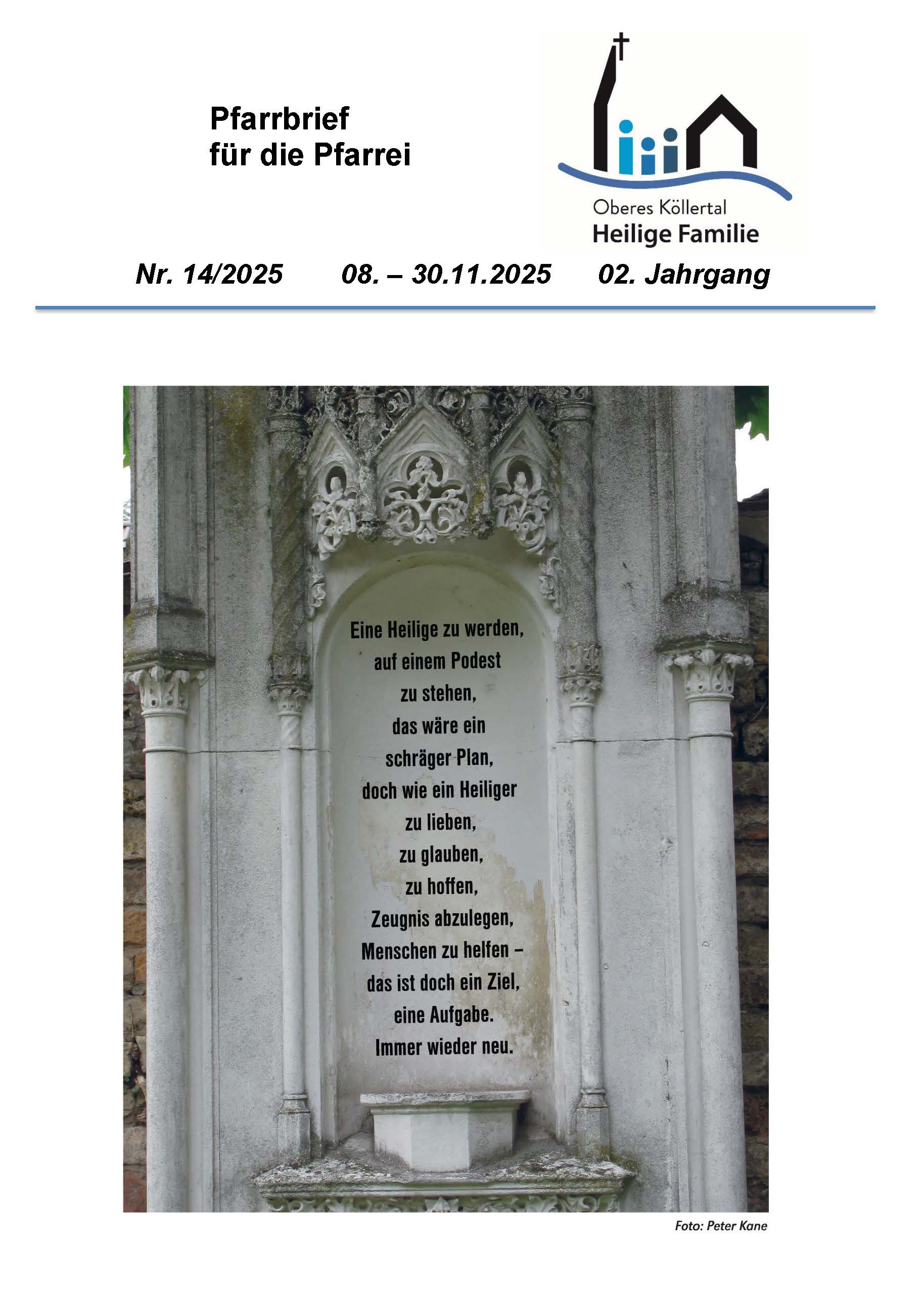 Titelseite, Inneres einer Kapelle