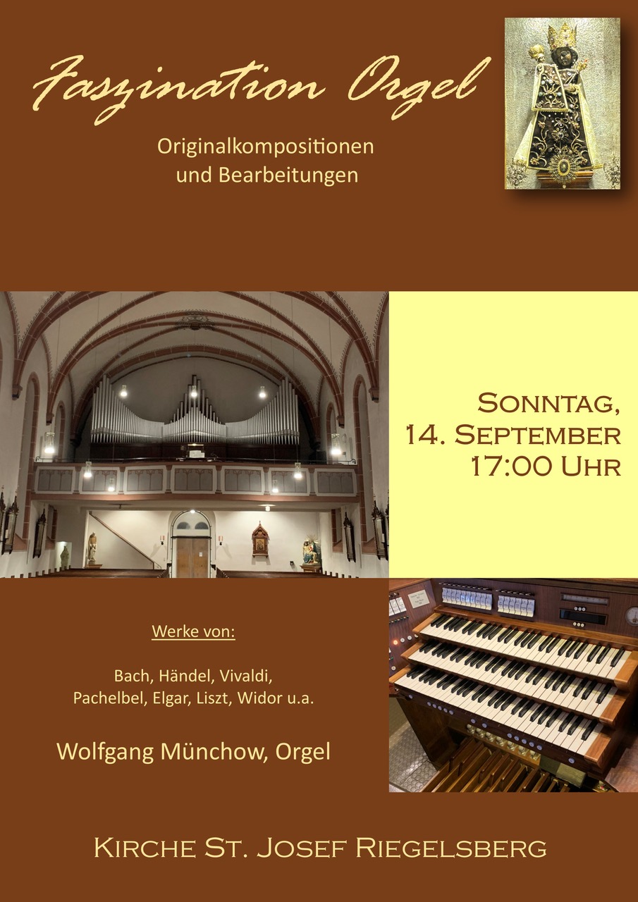 Einladungspllakat zum Konzert: Faszination Orgel