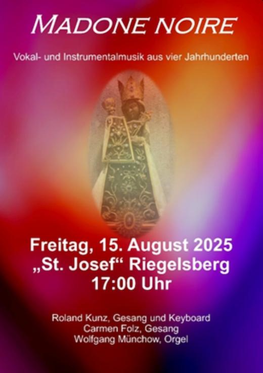 schwarze Madonna, Plakat zur Einladung zum Abendkonzert