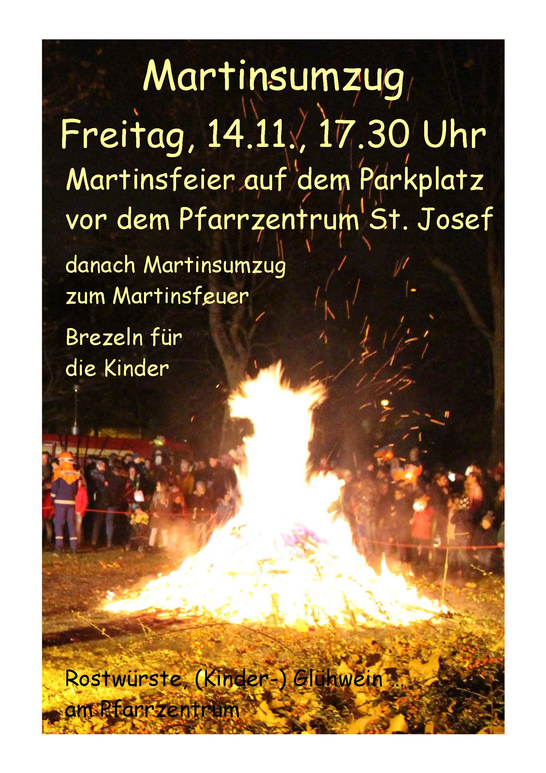 Kinder stehen um ein großes Feuer