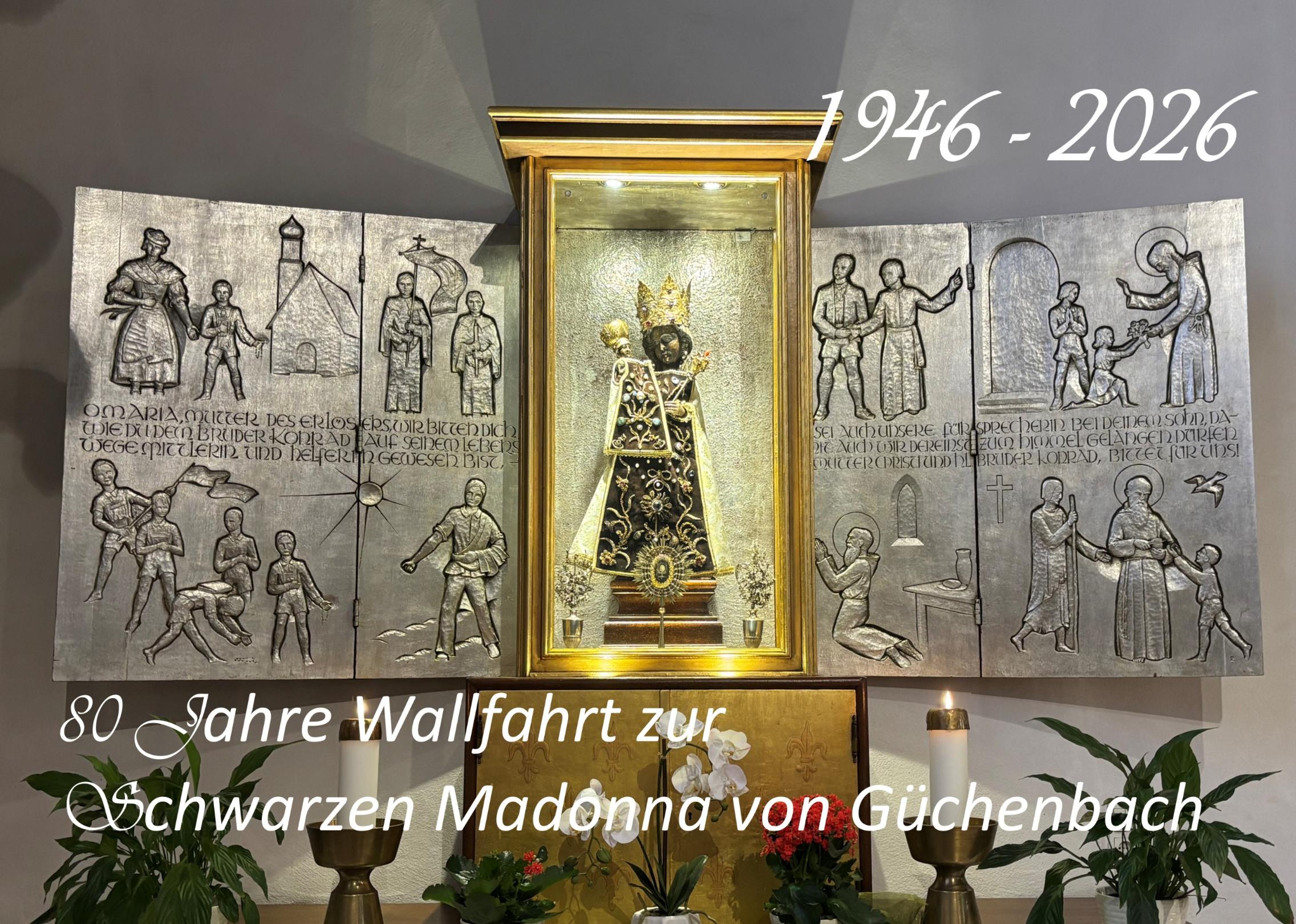 Das Titelblatt des Kalenders zeigt den Marienaltar